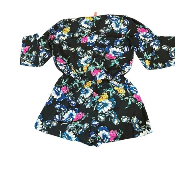 Eight Sixty Floral Long Sleeve Romper Large Womens Cottage Core Boho - Picture 5 of 9